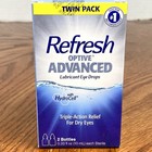 X3   Refresh Optive Advanced Lubricant Eye Drops Triple Action Relief Twin Pack