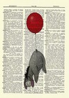 Eeyore Winnie The Pooh Dictionary Art Print Picture Poster Red Balloon Nursery