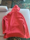 The North Face Jacket Womens Lg  Red Plaid Crescent Sunset Fleece Hoodie Sweater