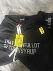 That s A Awful Lot Of Cough Syrup Men s Black Graphic Print Jogger Pants M