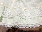 Vtg 80s Bryan Baby Girl Dress 6-9m Lace Ruffle Prairie  Pale Green Overdress