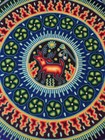 Huichol Vintage Yarn Painting By Maximino Renteria De Lacruz