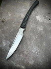 Custom Handmade High Carbon Steel Hunting Spear With Leather Sheath