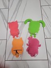 4 Ugly Dolls Hasbro Pink  Salmon  Orange  Lime New With Paperwork - Collectible 