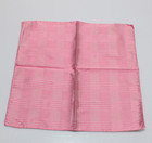 Jacques Britt Nwt 100  Silk Pocket Square In Pink Plaid Made In Italy