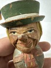 Vintage  Mechanical Bottle Stopper - Hand Carved