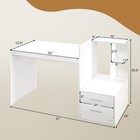 Computer Desk Laptop Table Writing Study Desk Home Office W drawers   Bookshelf