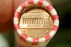 Tails Only Lincoln Cent Original Bank Wrap Roll Crocker Bank Obw Penny Roll