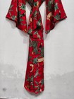 Colour Full Silk Kimono Floral Print Robe Soft Summer Wear Bathrobe L-70