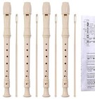 4 Pack 8 Hole Plastic Soprano Descant Recorder With Cleaning Rod  Instruction