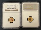 2005 Australia  1 10 Oz  Gold G 15 Lunar Year Of Rooster Colorized Coin Ngc Ms70