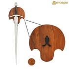 Medieval Universal Wooden Sword Plaque Wall Mount Display Holder With Hardware