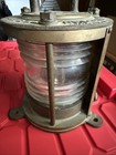 Antique 18 Lb Solid Brass Prizm Lens Marine Lamp Lovell Dressel Ship Light