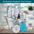 Luxury Spa Gift Set For Women  aqua Elegante  - Basket With Ocean   Coconut