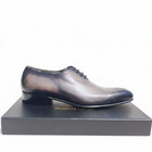 Men   s Sand Grey Black Dual Tone Wholecut Oxford Handmade Luxury Dress Shoes
