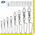 Ball Bearing Swivel With Coast Lock Swivel Snap Fishing Tackle Connectors