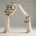 Ceiling Drapes 4 Panels Wedding Arch Draping Fabric 20ft Chiffon Party Decor