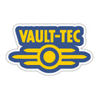 Fallout Vault-tec Logo Blue Fussy Cut Die Cut Sticker  4024 