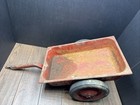 Vintage Pedal Car Red Tractor Trailer Pull Behind Cart Radio Steel Chicago 