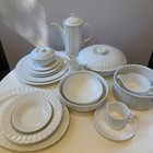 Mikasa Maxima Yardley Caj08 White Fluted Fine China Japan - Your Choice Of Piece