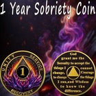 1 Year Alcoholics Anonymous Coin  Aa Medallion Coin Sobriety Chip Aa Sober Chips