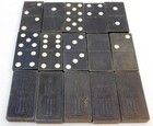 15 Vintage 1940s Era Black Coca Cola Bottle Pat D105529 Dominoes