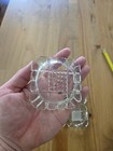 Set Of 4 Vintage Clear Glass Square Cigarette Cigar Ashtrays 3 5x3 5  Vgc