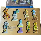 Vintage Fisher Price Occupations Wood Peg Puzzle 503 Complete