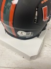 Carson Beck Miami Signed Riddell Speed Alt Black Mini Helmet W iinsc