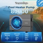 80000 Btu Pool Heater   Chiller Inverter Heat Pump In above Ground  24k Gal