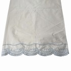 Vtg D Porthault White Blue Embroidered Crochet Trim Standard Pillowcase 1 Piece