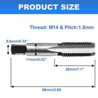 Litoexpe 2 Pcs M14 X 1 5 Metric Hand Tap  Right Hss Threading X