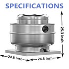 Commercial Exhaust Upblast Hood Fan For Restaurant Food Truck 5000cfm 1 5hp 110v