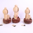Lot Of 3 Vintage Japanese Kokeshi Dolls Schmid Bros Handpainted Music Box