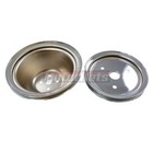 Chrome Steel Pulley Set Sbc Chevy 283-350 Short Water Pump Single 1 Groove Swp