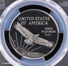1997-w  100 Proof 1 Oz Platinum Eagle Statue Of Liberty Pcgs Pr 69 Dcam