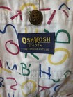 Vintage Oshkosh Bgosh Overalls White W  Primary Color Letters Made In Usa 4t