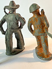 Vintage 1940s Manoil Barclay Lead Ww2 Soldiers  Cowboy And Indian