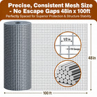 Galvanized Hardware Cloth 48in X 100ft 1 2in Mesh 19 Gauge Welded Wire Fence