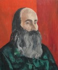 Vintage Impressionist Oil Painting Man Portrait Signed