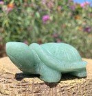 Gemstone Carved Turtle Figurine Crystal Animal Carving Stone Tortoise Figure 3 