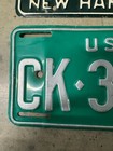 Lot Of 2 1972 New Hampshire Vanity License Plates      grove   Vintage Tags