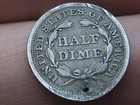 1853 P Seated Liberty Half Dime- Philadelphia  With Arrows  Vf Details