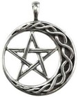 Wicca Stability Pentacle Celtic Knot Pendant 