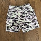 Mens Lululemon Linerless 7    Pace Breaker Shorts Mint white black Camo Medium  