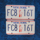 New York State Statue Of Liberty License Plate Plates Pair   Set