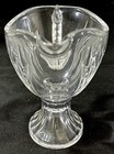 Vintage Cut Glass Crystal Clear Footed Gravy Sauce Boat-holds 8 Oz Handle spout