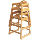 Wooden High Chair For Baby   Toddler     Restaurant-style Stackable Highchair With