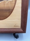 Hudson River Inlay Framed Wood Wall Art Fisherman Fly Fishing Marquetry Nelson