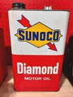  Sunoco Metal Motor Oil Can Vintage